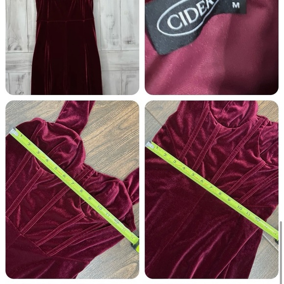 Cider retro velvet corset style jumper. 

Corset style bodice - Picture 3 of 4